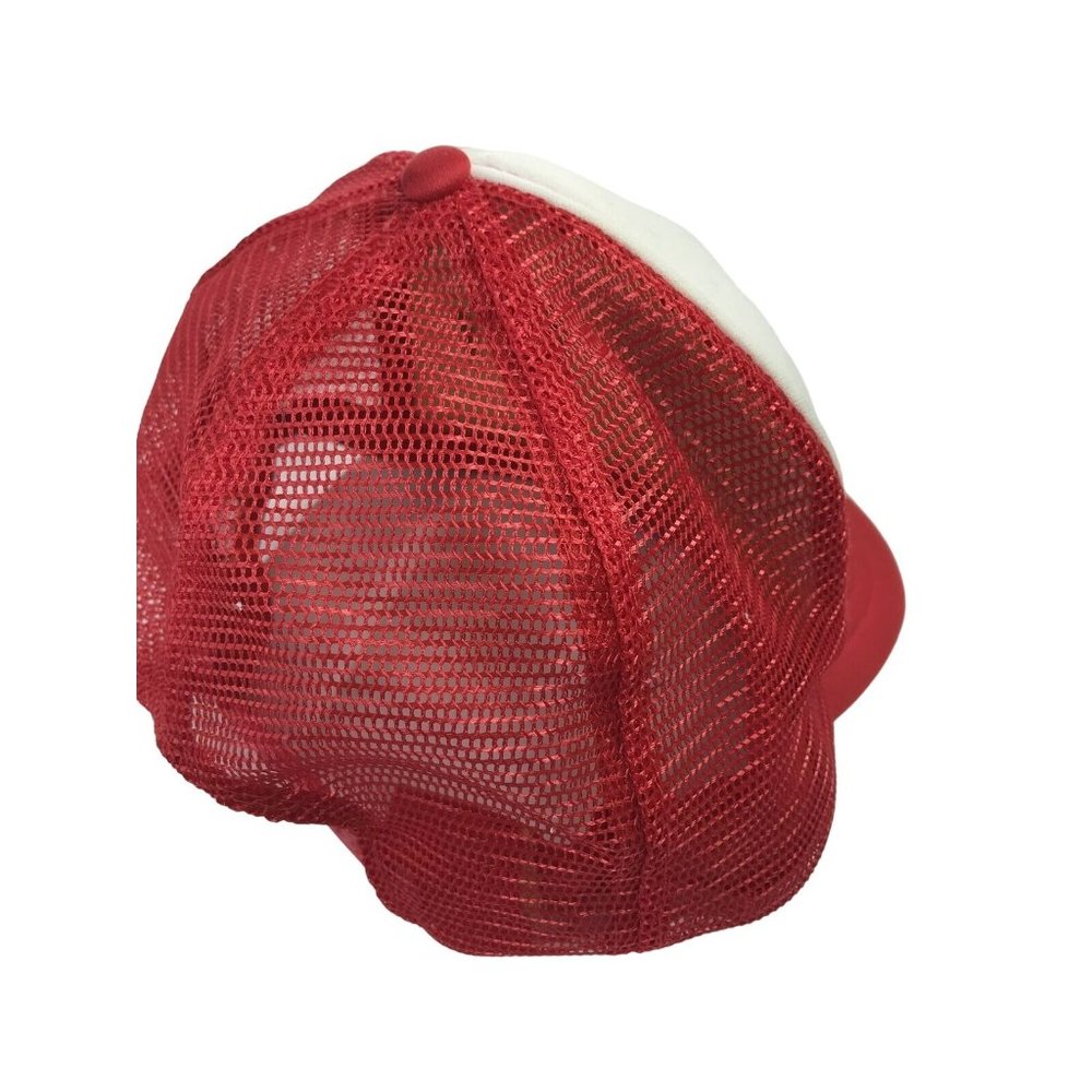 Vintage Mackinaw City Bridge Michigan White And Red Snapback Mesh Trucker Hat - Picture 4 of 11